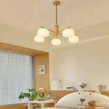 Kreative hölzerne Baumwollkugeln Wohnzimmer Kronleuchter