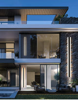 Gestreifte Wandleuchte