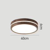 Runde Holz-Deckenleuchte