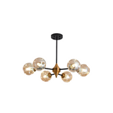 Moderner Kronleuchter aus geblasenem Glas