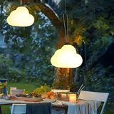 Minori Design LED Hängelampe Wolke Milch Weiß Metall/Acryl Garten