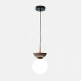 Skandinavische Pendelleuchte Aus Halbholz