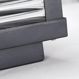 Quadratische gerippte Glaspfostenleuchte für Außenmontage