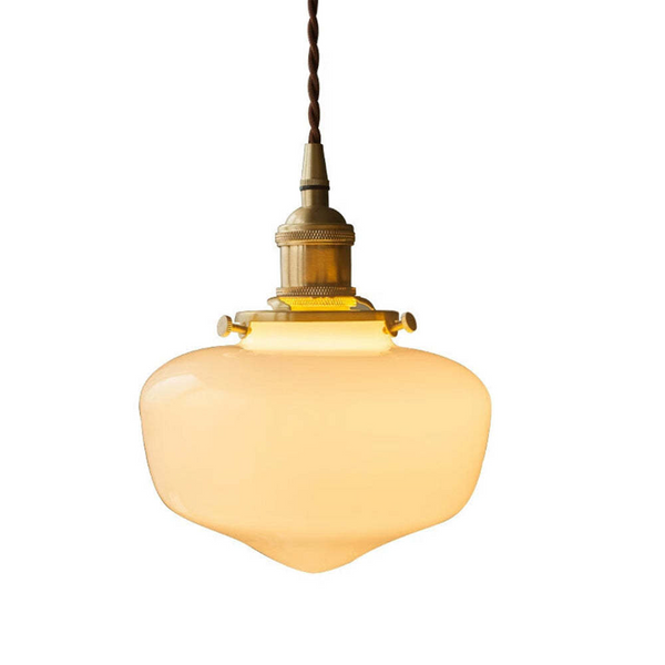 Retro Messing Laterne Glas Pendelleuchte