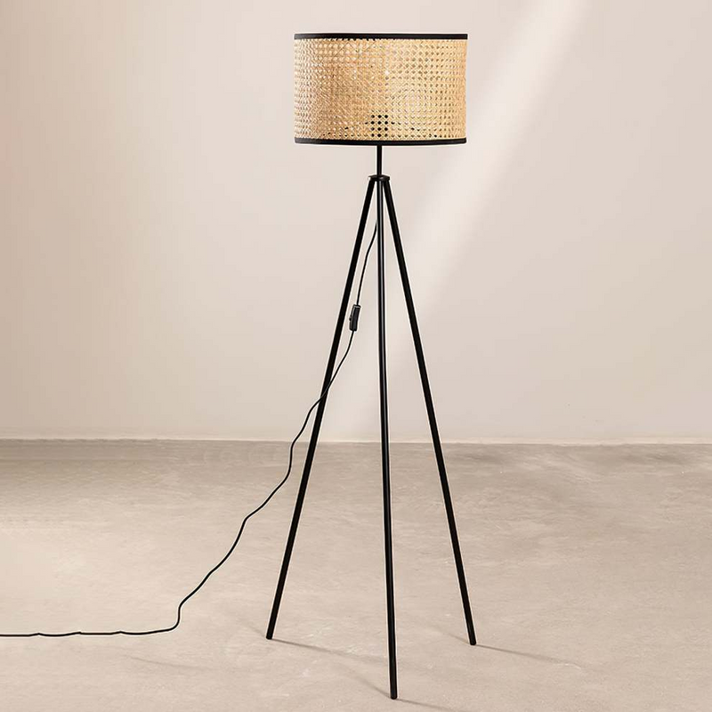 Rattan Stativ Stehleuchte