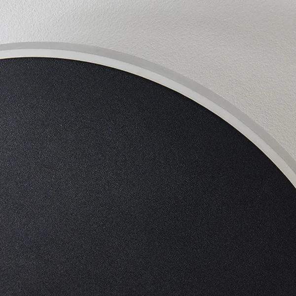 Minimalistische runde LED-Wandleuchte aus Metall für den Außenbereich