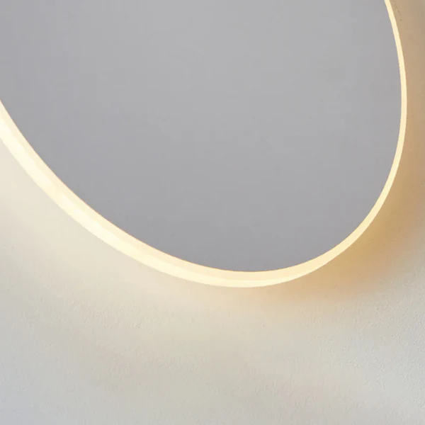 Minimalistische runde LED-Wandleuchte aus Metall für den Außenbereich