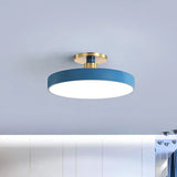 Runde Flush Mount Light Skandinavischer Stil Acryl Schlafzimmer LED Semi Coil Deckenleuchte