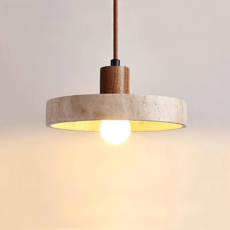 Vintage wabi sabi Stein Pendelleuchte