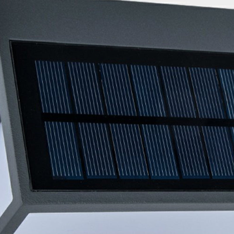 Moderne rechteckige Acryl Sensor Solarbetriebene IP65 Wasserdichte Außenwandleuchte
