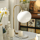 Marshmallow Metall Glas Tischlampe