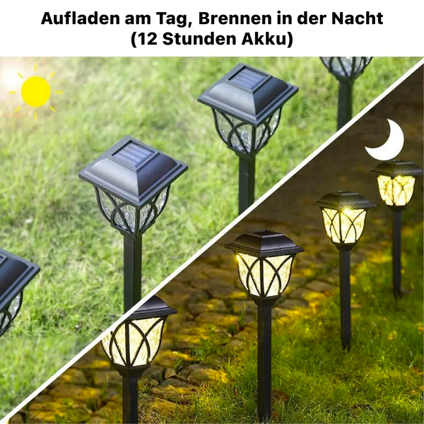 Solarbetriebene Gartenlampe