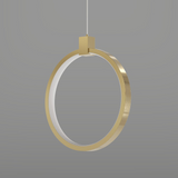2-Lichtkreis Pendelleuchte Goldmessing Charmed Hängelampe