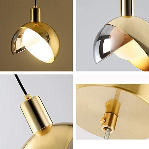 Moderne Pendelleuchte aus Goldglas