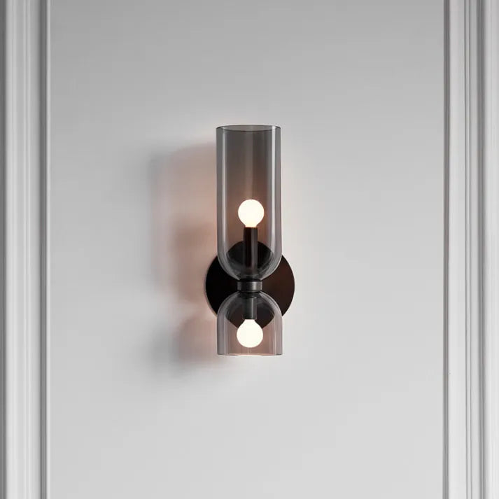 Doppelkopf Glas Wandleuchte LED Sconce