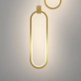 2-Lichtkreis Pendelleuchte Goldmessing Charmed Hängelampe