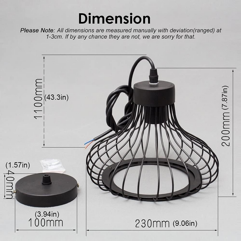 Moderne Pendelleuchte aus Metall