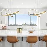 Minimalistische Gouden Cirkel Hanglamp LED Plafondlamp