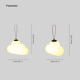 Minori Design LED Hängelampe Wolke Milch Weiß Metall/Acryl Garten