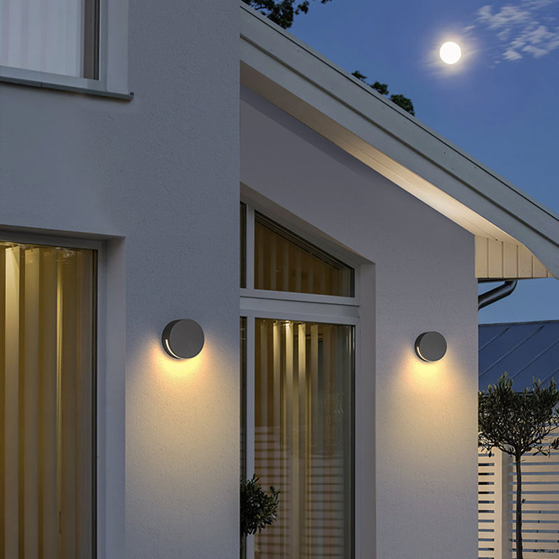 Moderne Runde Glas IP65 Wasserdichte Wandleuchte für draußen