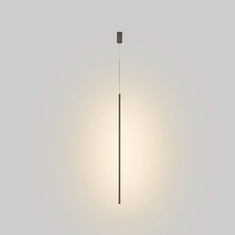 Minimalistische lange LED-Pendelleuchte aus Aluminium