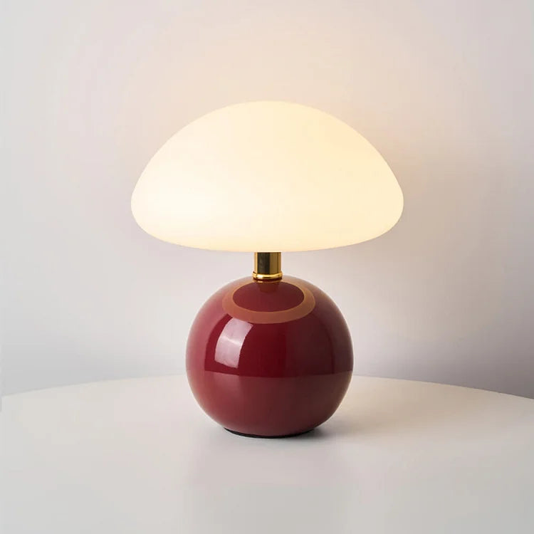 Französische Creme Pilz Lampe