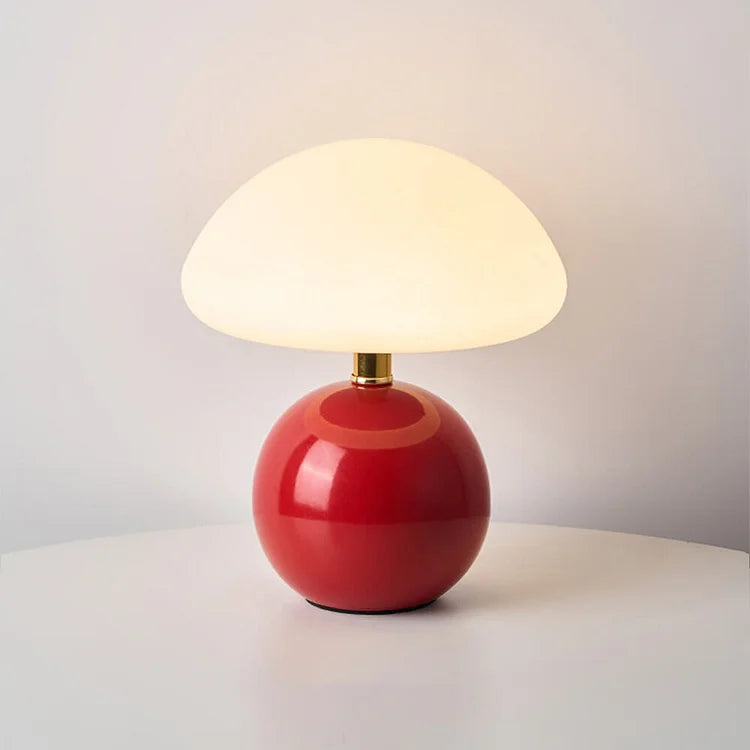 Französische Creme Pilz Lampe