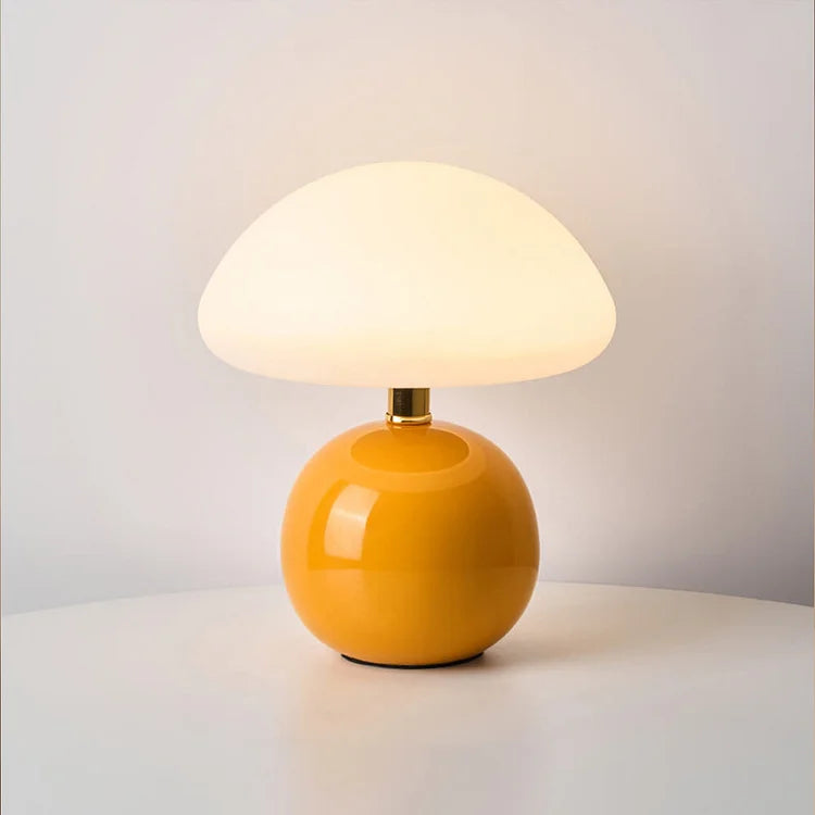 Französische Creme Pilz Lampe