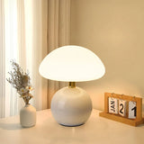 Französische Creme Pilz Lampe