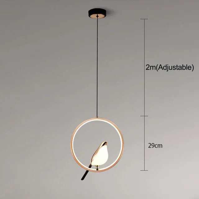 MrBird™ - Luxus-Pendelleuchte mit goldenem Vogel