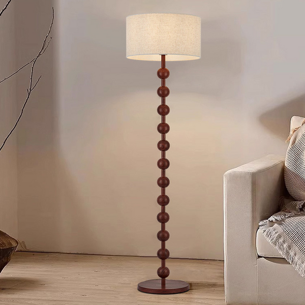 Japandi Stehlampe aus Holz