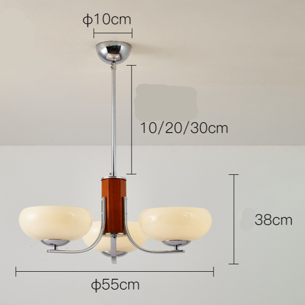 3/5 Kopf Bauhaus-Kronleuchter