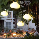 Minori Design LED Hängelampe Wolke Milch Weiß Metall/Acryl Garten