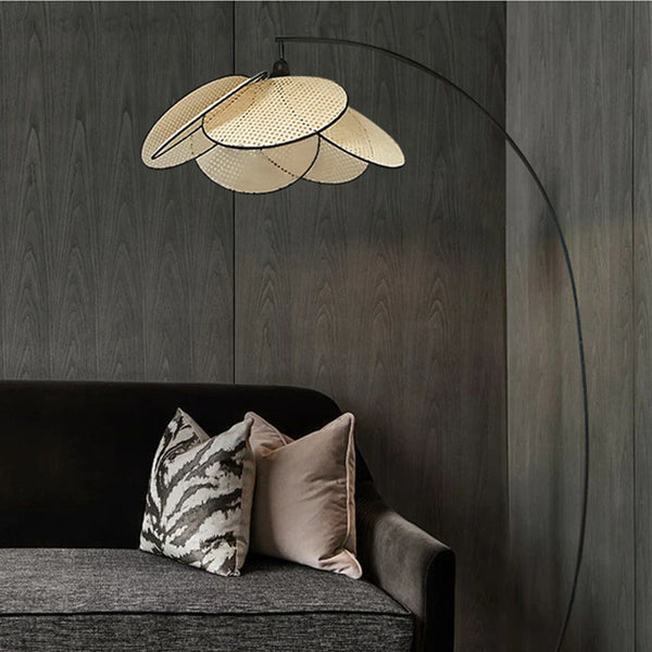 Rattan Wicker Stehlampe