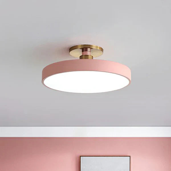 Runde Flush Mount Light Skandinavischer Stil Acryl Schlafzimmer Led Semi Coil Deckenleuchte
