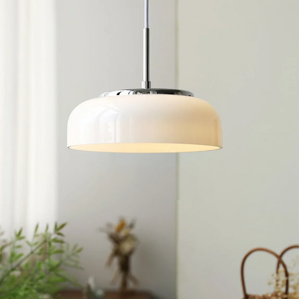 Chrom Weiß Bauhaus Pendelleuchte