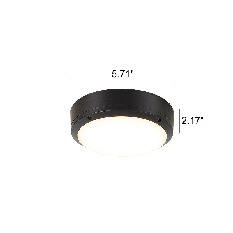 Einfache Outdoor Wasserdicht Aluminium Runde LED Flush Mount Deckenleuchte