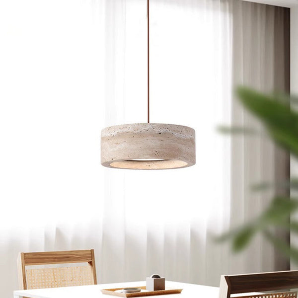LED-Pendelleuchte aus Stein