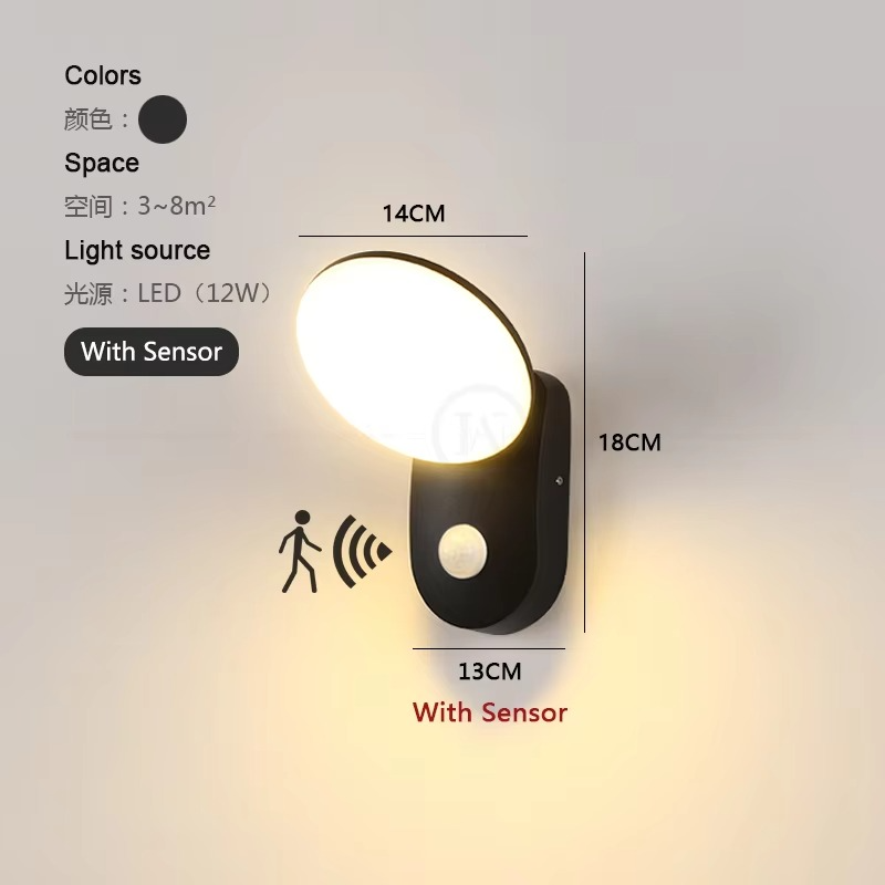 Bewegungsmelder LED-Wandleuchte