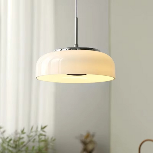 Chrom Weiß Bauhaus Pendelleuchte