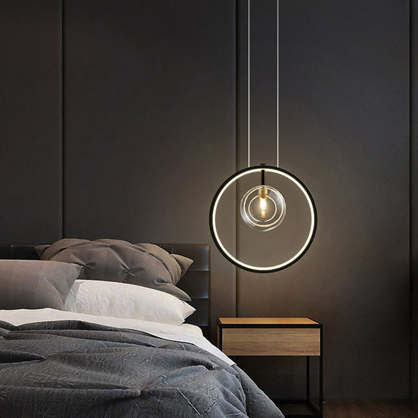 Skandinavische Bubble Glas Pendelleuchten Mit Ring