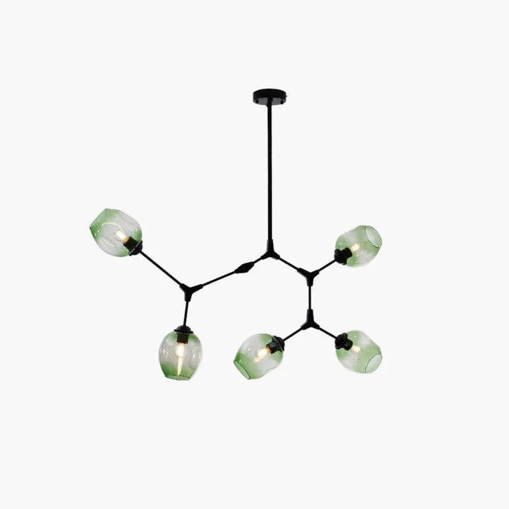 Bifurkation Sputnik-Kronleuchter aus Blasenglas