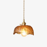 Weinlese Braun Glas Pendelleuchte