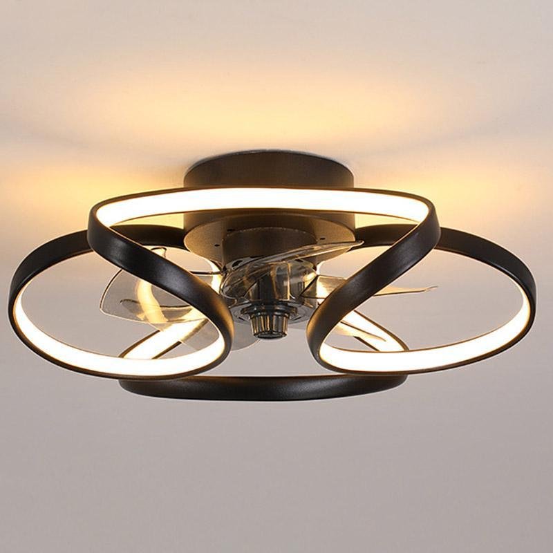 Flower LED Modern Flush Mount Ceiling Fan Lights mit Fernbedienung