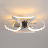 Flower LED Modern Flush Mount Ceiling Fan Lights mit Fernbedienung