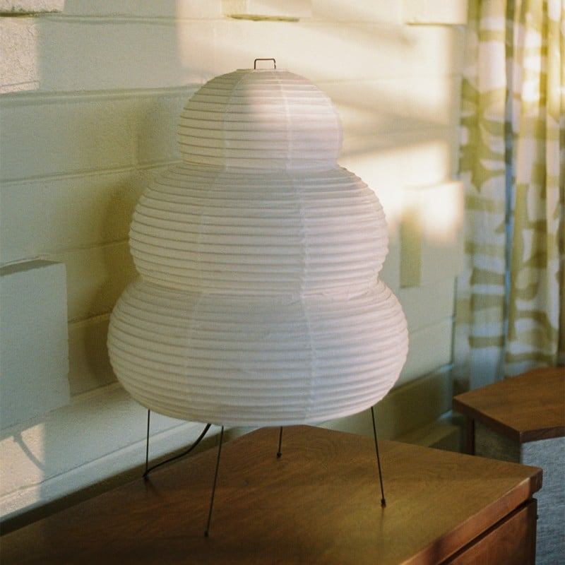 Tischlampe aus Washi-Papier