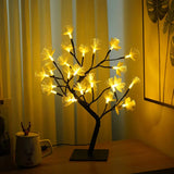 Weiße Birke faseroptische Blume Baum Licht