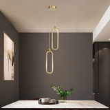2-Lichtkreis Pendelleuchte Goldmessing Charmed Hängelampe