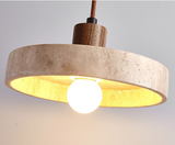 Vintage wabi sabi Stein Pendelleuchte