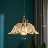 Glasblume Pendelleuchte